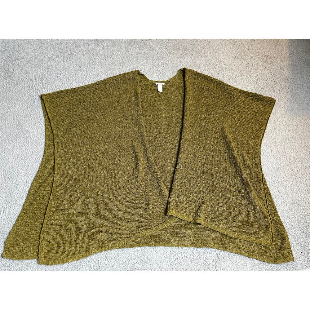 Olive Green Women's Open-Front Knit Sweater